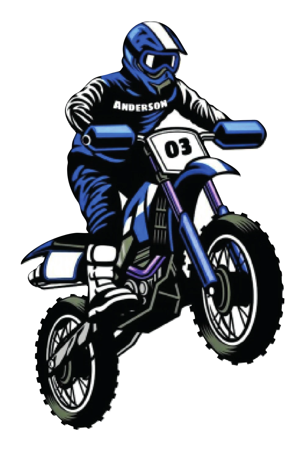 Moto Enduro Azul